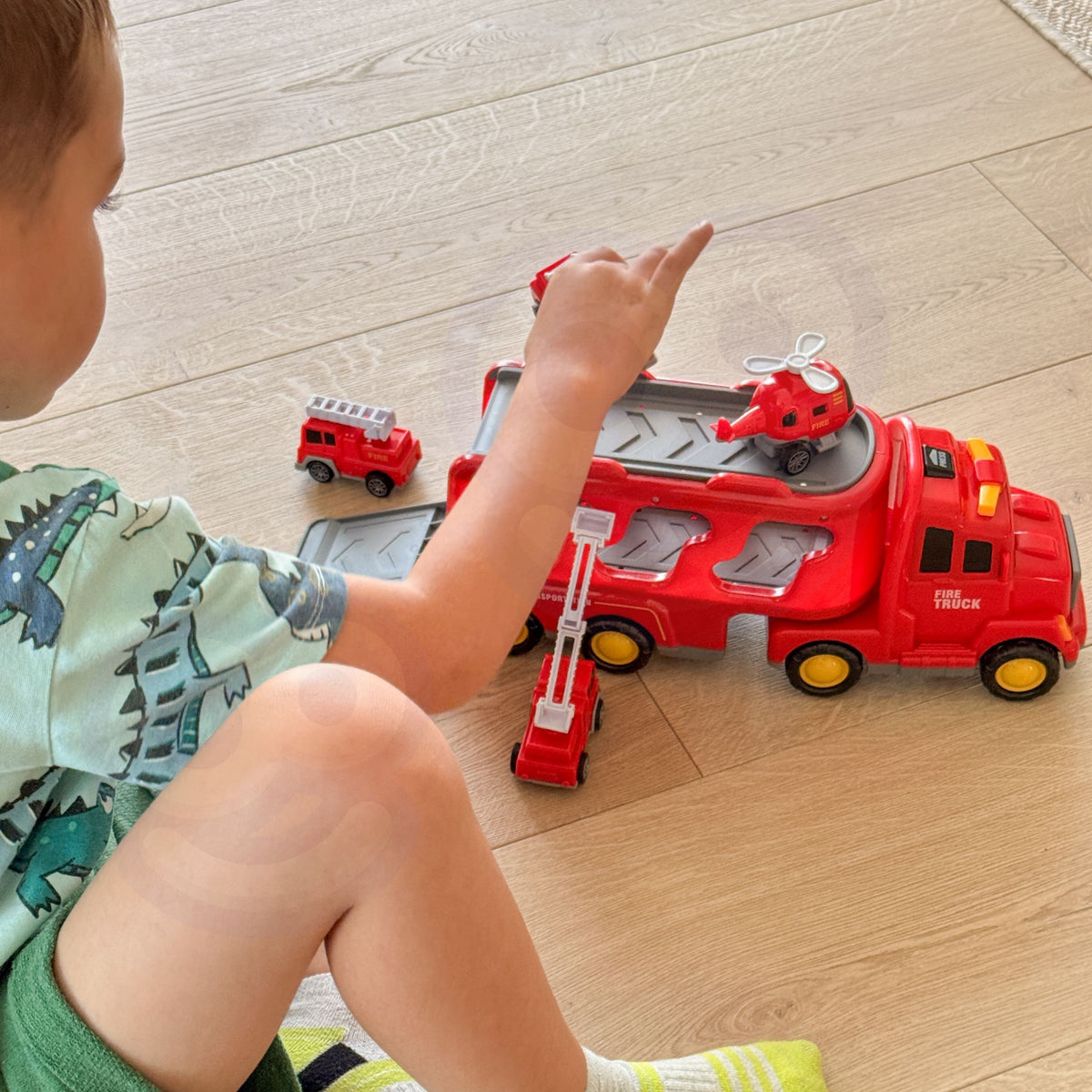 Woopie Road Tow Truck Set mit 5 Autos – Feuerwehr