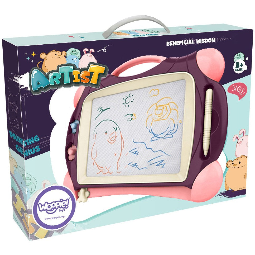 Woopie Magnetic Color Marker Board + 2 lilla stempler