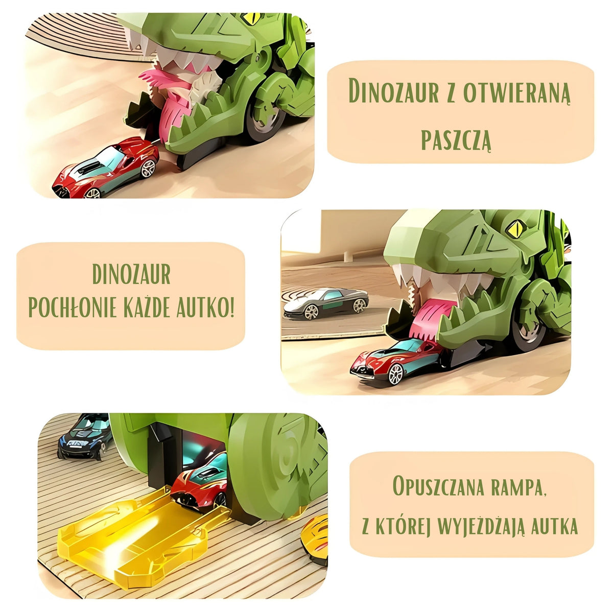 Sada pásových vozidiel Woopie Dinosaur Eater 13ks.