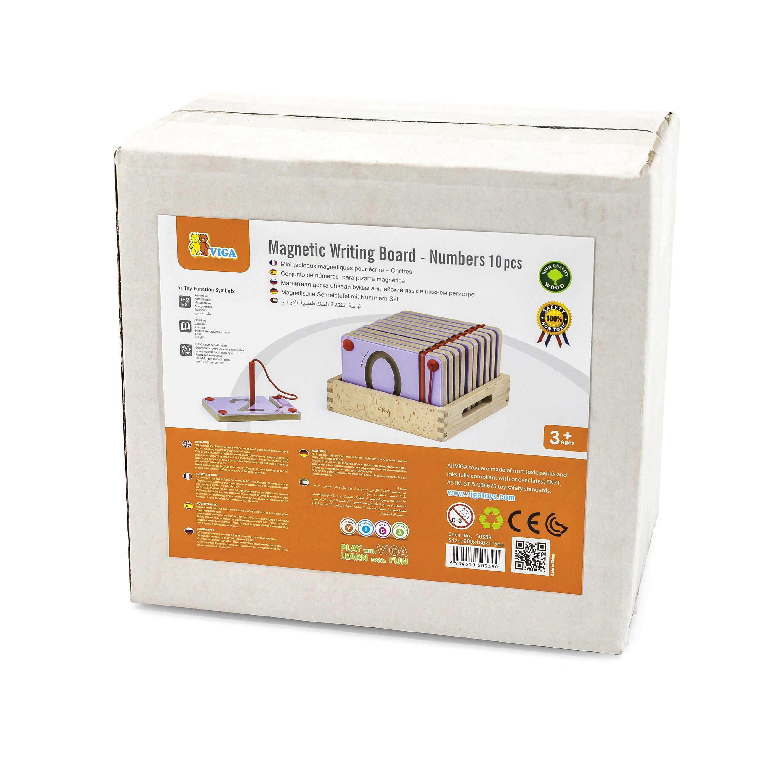 Magnetické tabule Viga Učíme se psát čísla Certifikát Fsc Montessori