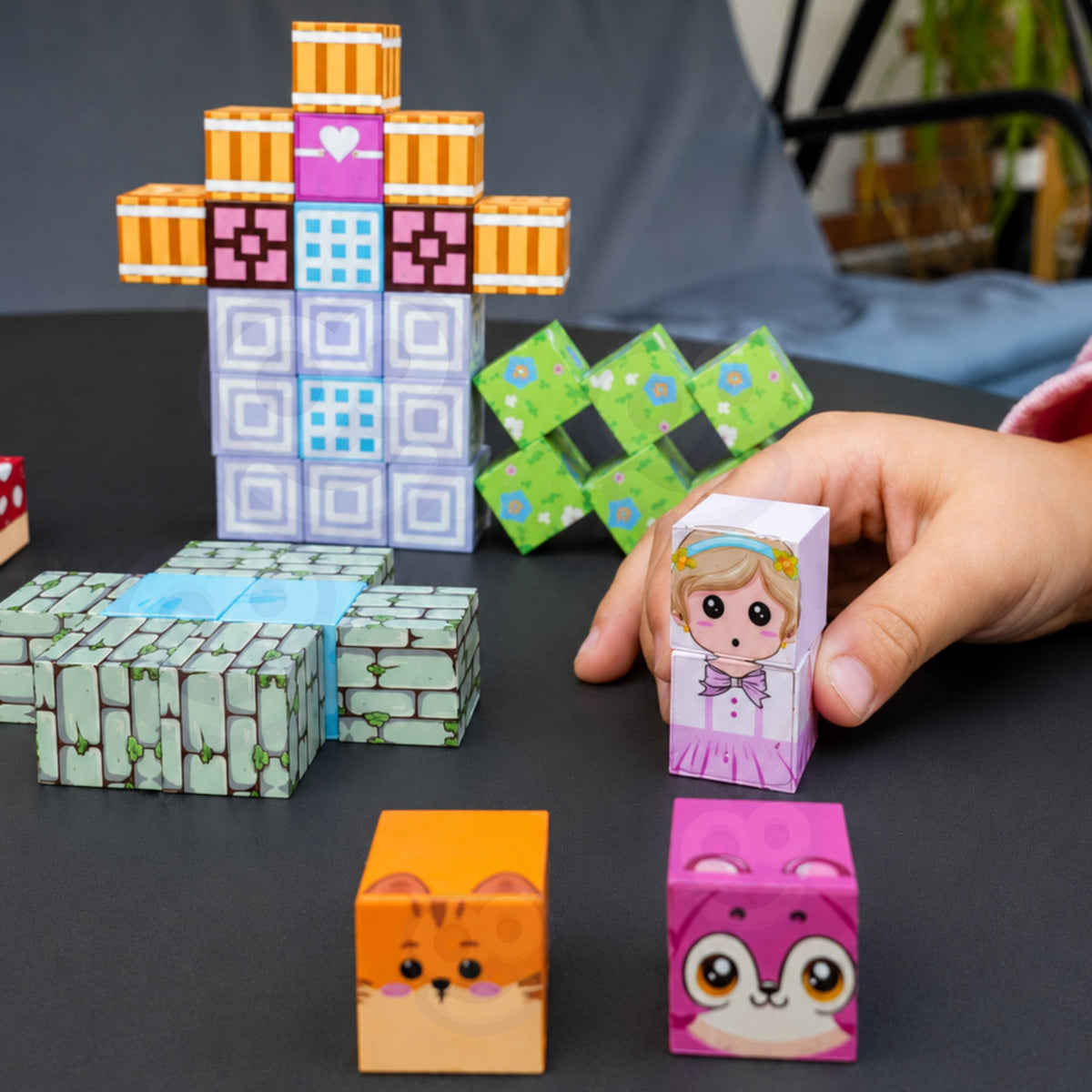 Woopie Magnetic Cubes 48 Pcs Montessori Educational 3d Puzzle