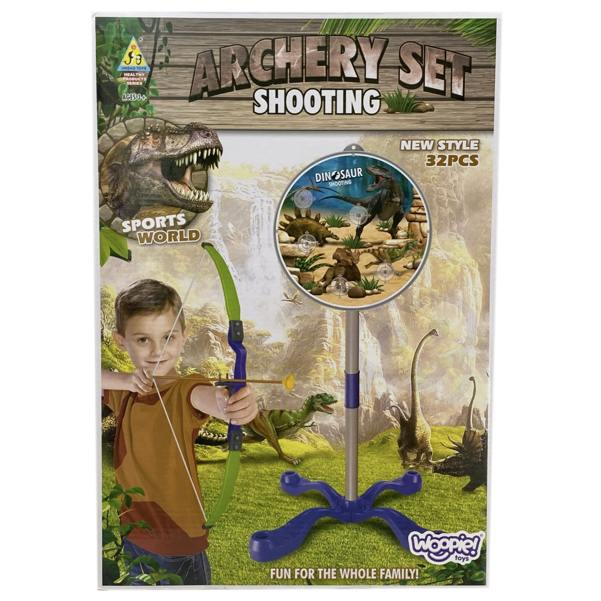 Woopie Little Archer Set Dinosaurs Bow Saigheada Sciath 32 ríomhaire.