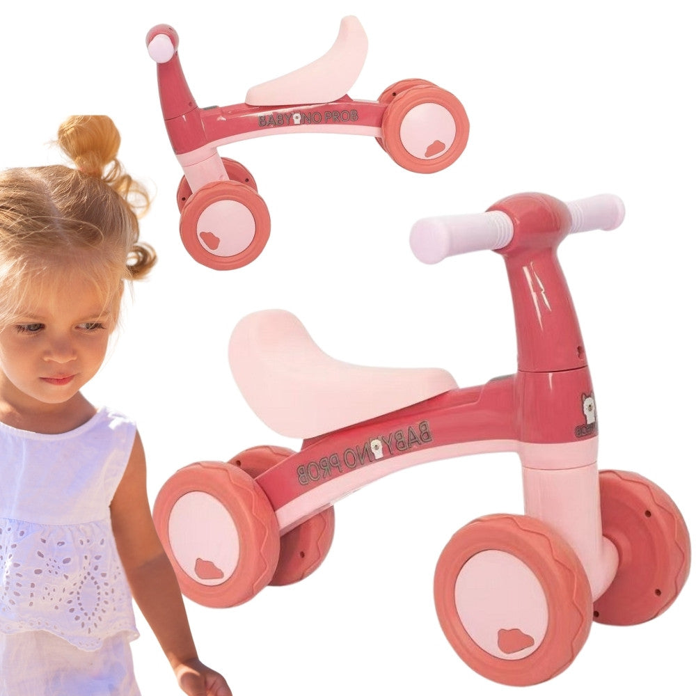Woopie Pink Four-wheel Balance Bike