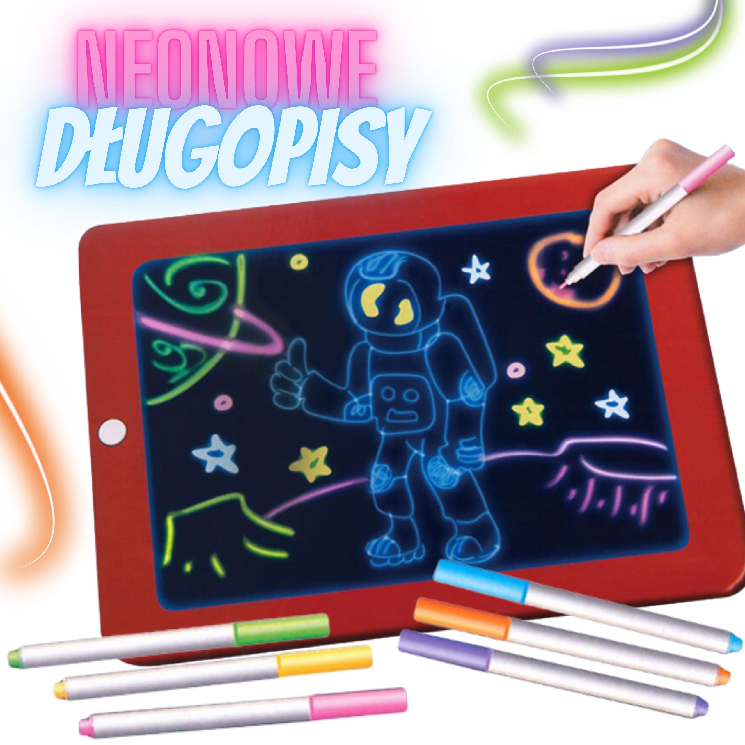 Woopie Magic Graphics Tekentablet Neonkleuren