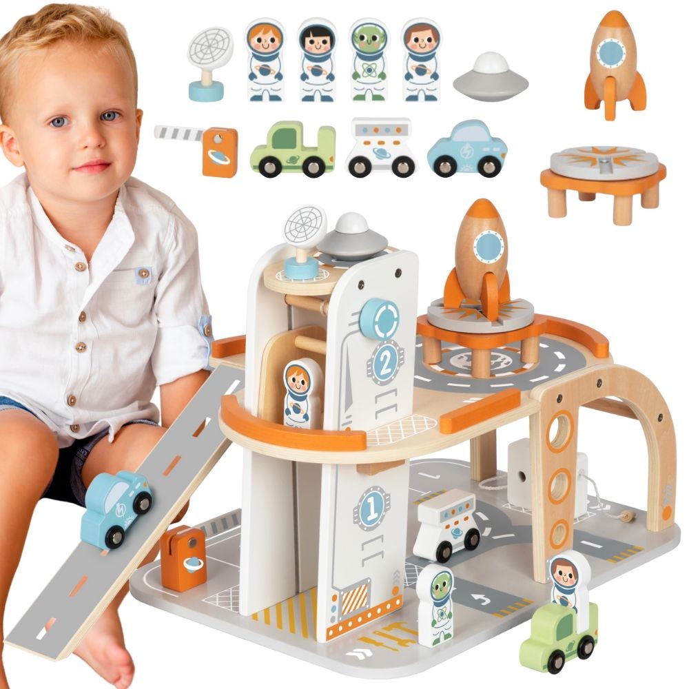 Drewniana stacja parkingowa Toyy Toy