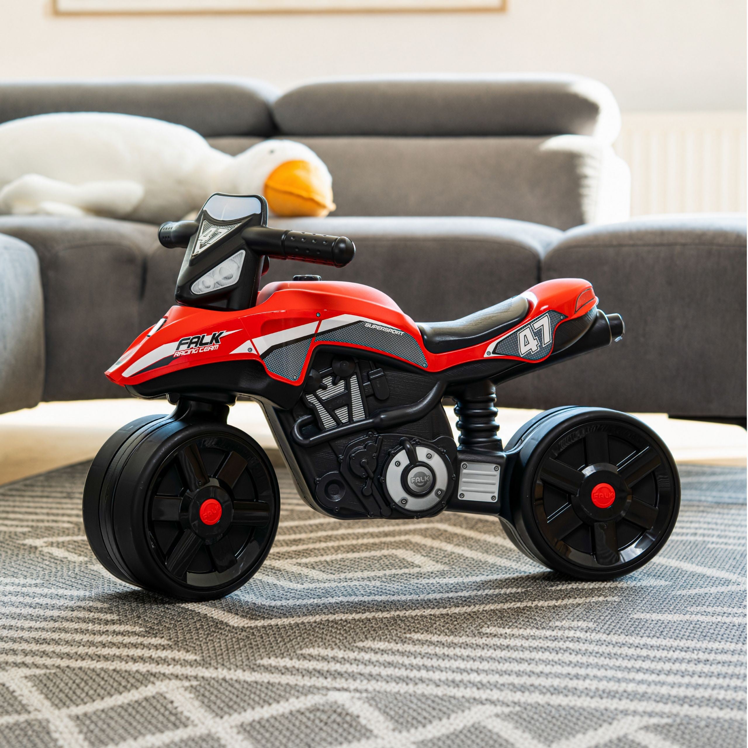 Falk Racing Team Ride-on Motorbike Red Wide Wheels por 2 a 5 anos