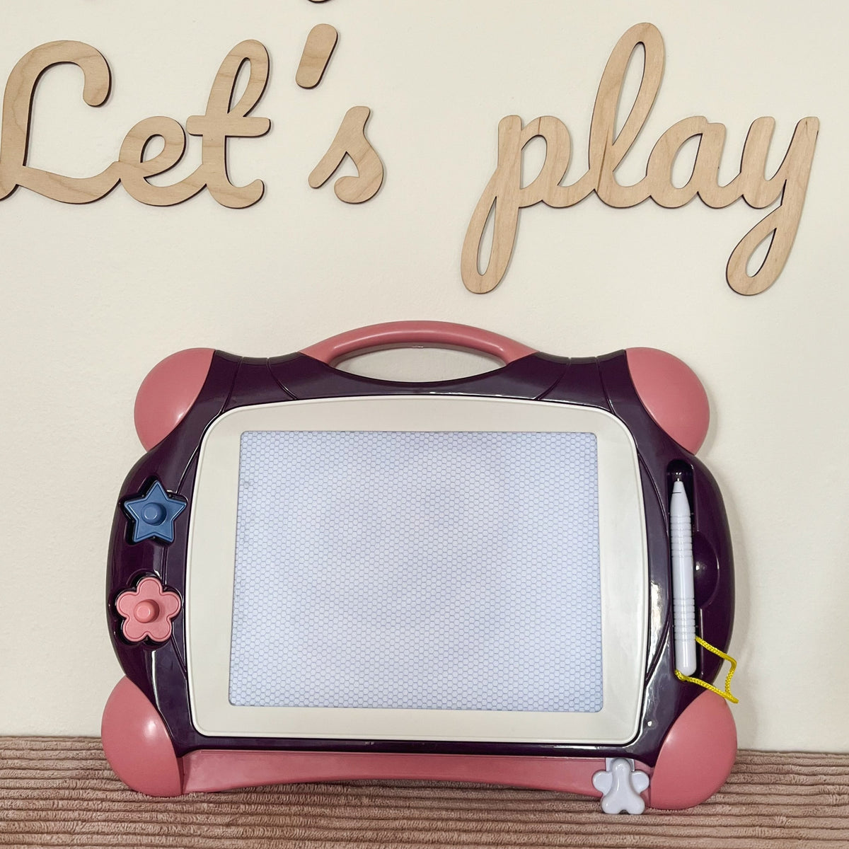Woopie Magnetic Color Marker Board + 2 lilla stempler