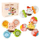 Woopie Baby Spinner Sensory Toy Bee Chicken Rabbit Interchangeable 3 Pcs.