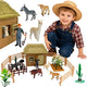 Conjunto de figuras Woopie Farm Animal House 37 peças Pequeno Fazendeiro
