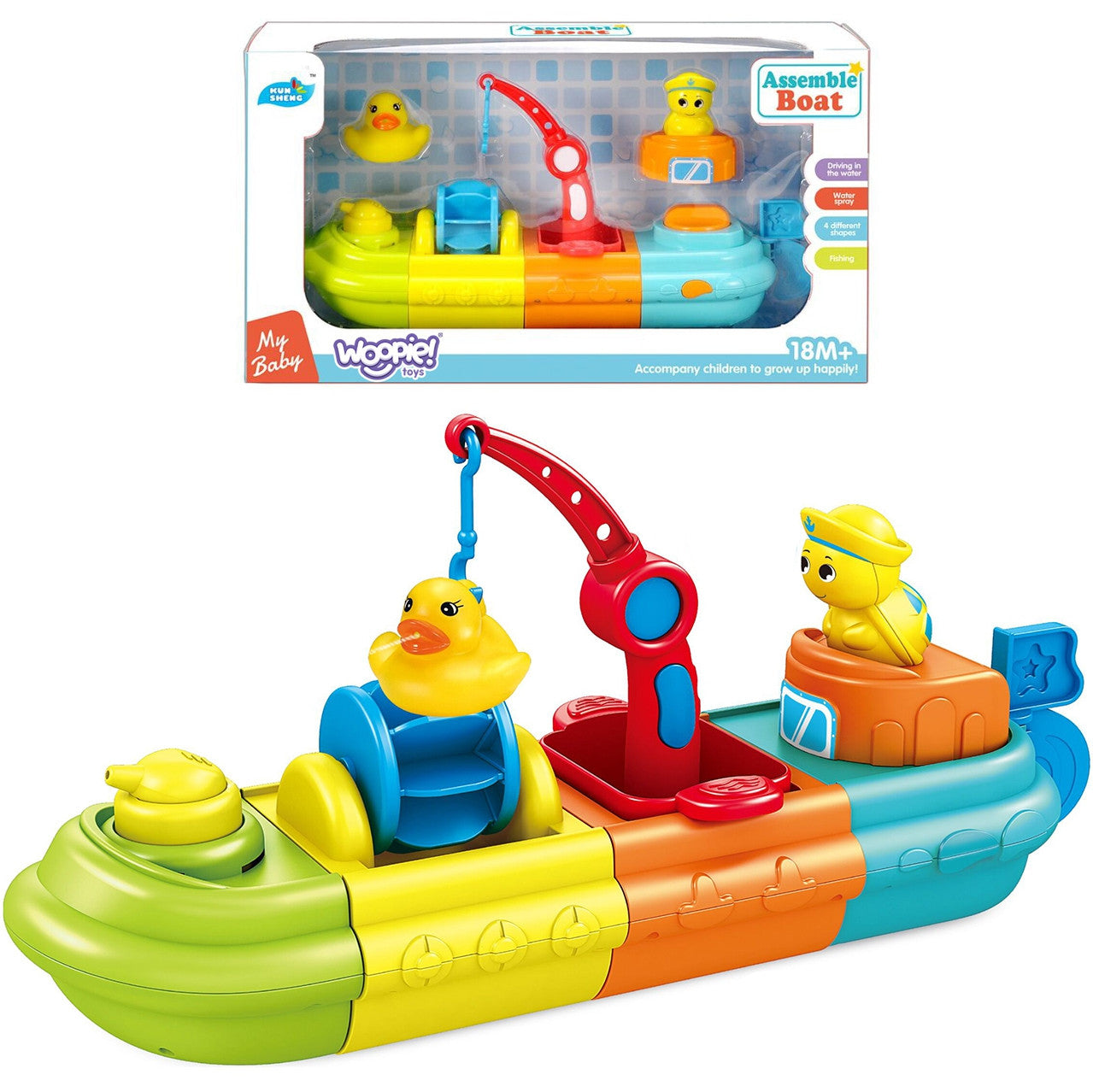 Кораб играчка за бебешка водна баня Woopie