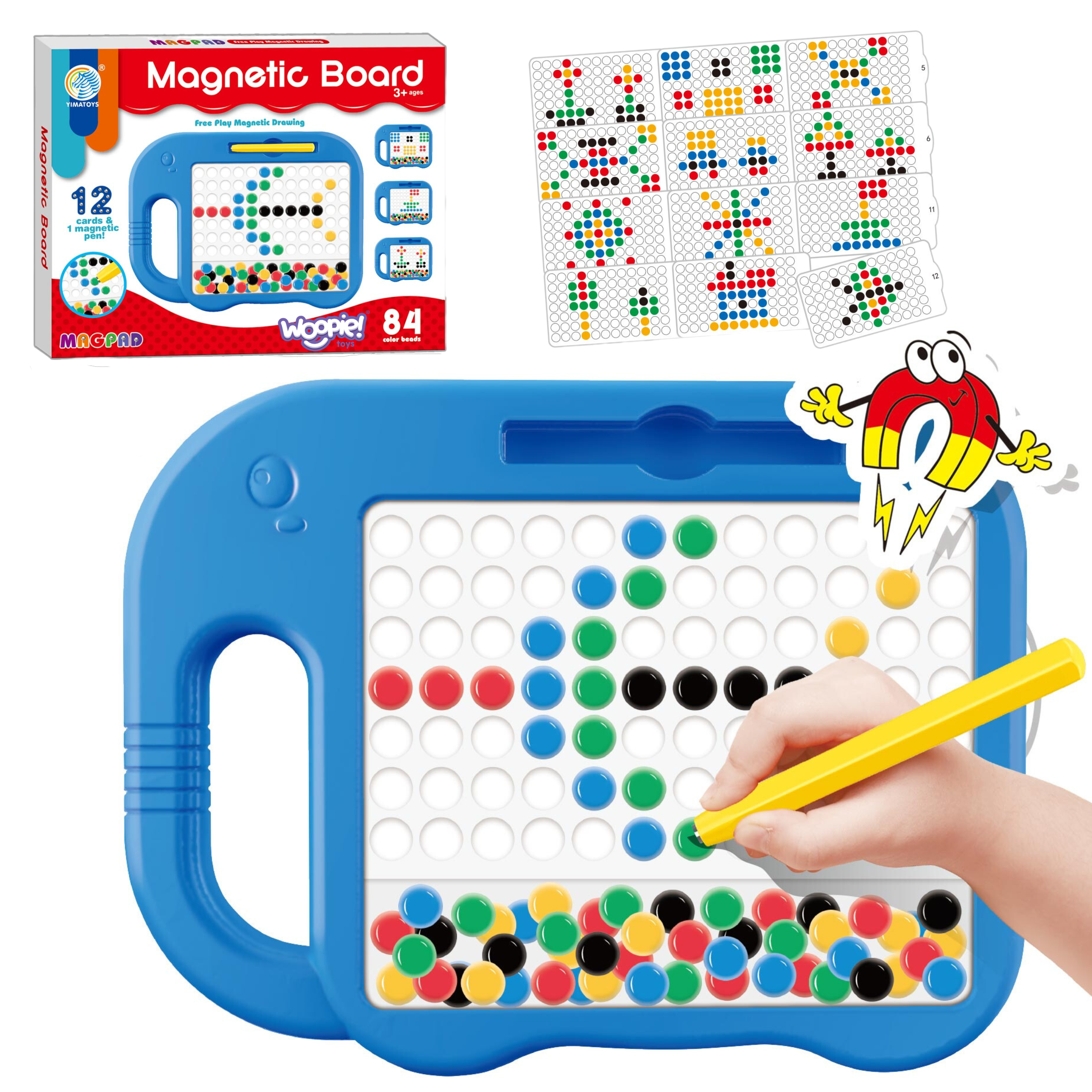 Woopie Магнитна дъска за деца Montessori Magpad Elephant