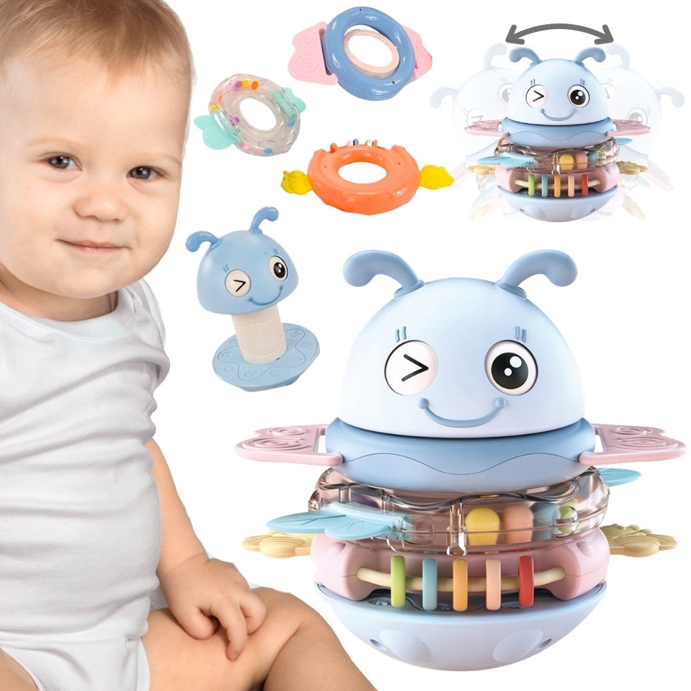 Woopie Baby Wanka Stand Up Sensory Toy 2 In 1 Rattle Teether