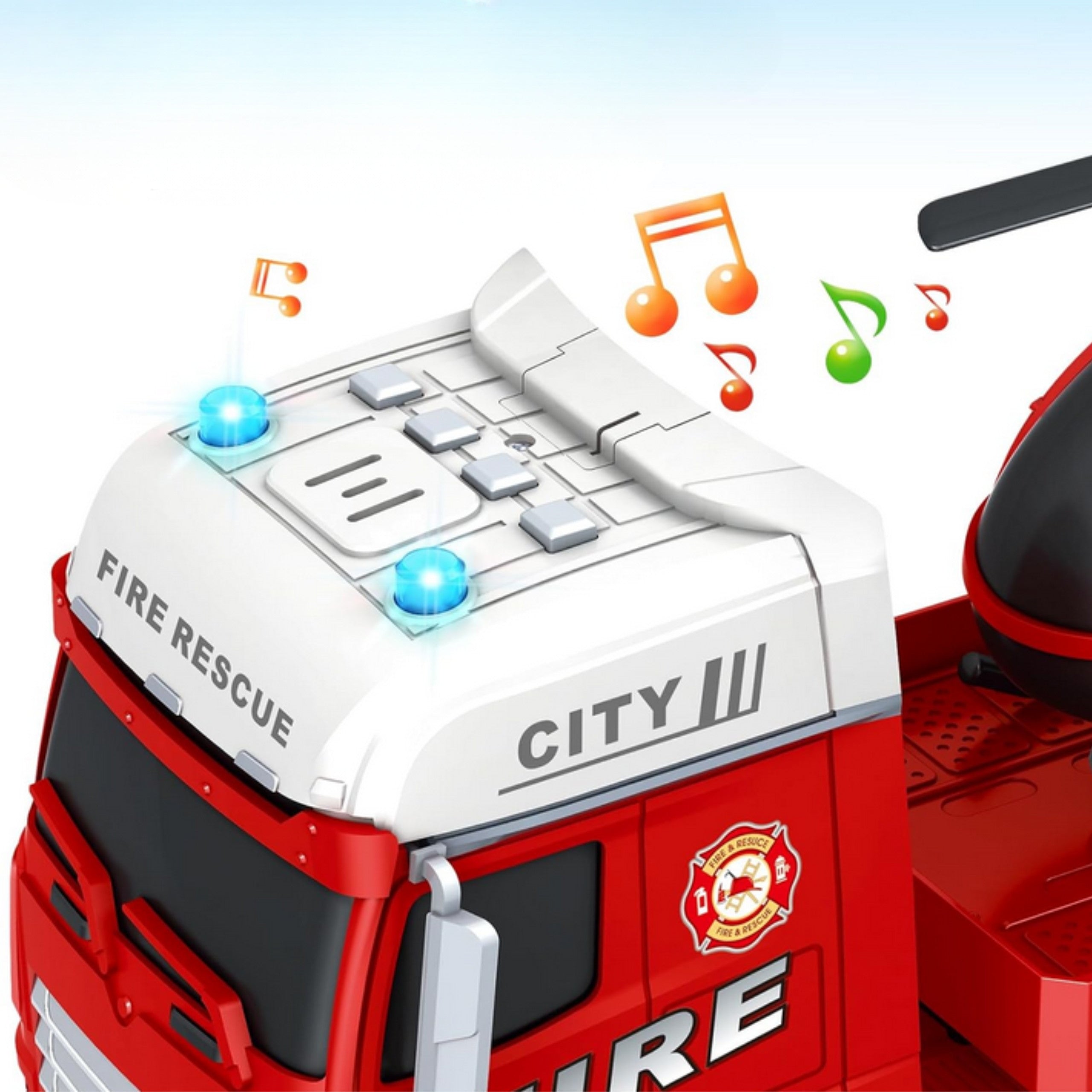 Woopie Juego de vehículos Camión de bomberos Helicóptero Coche Luz de sonido