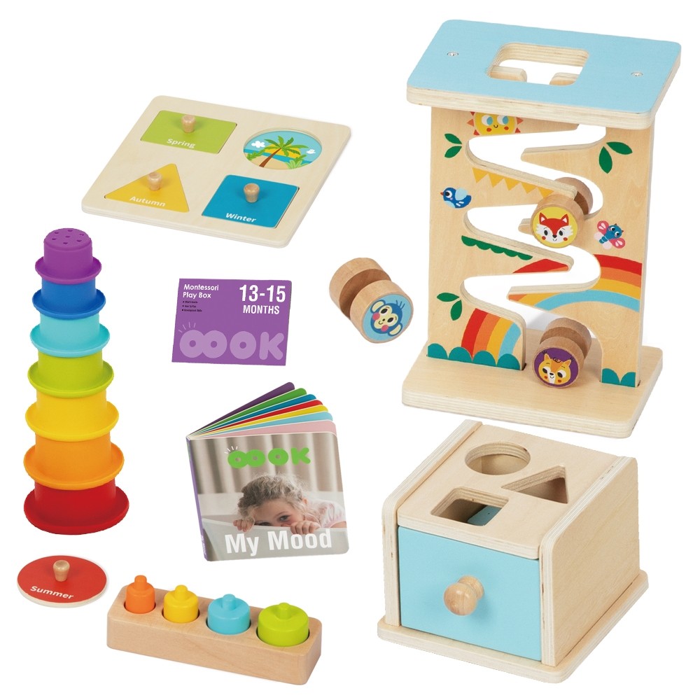 Woopie Green Box 6in1 13-15m Montessori Educativo Sensoriale Fsc
