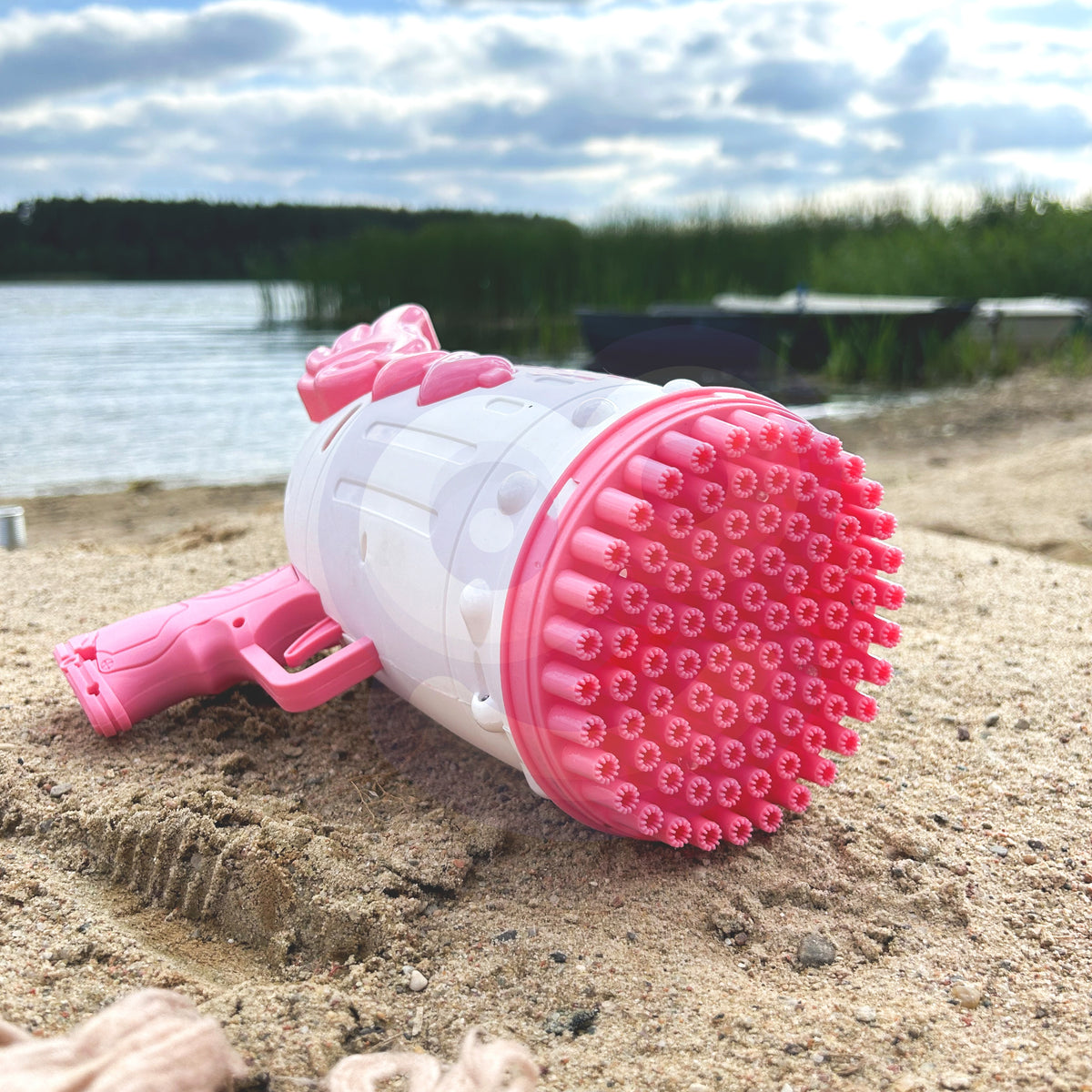 Pistolet à Bulles Woopie 91 Trous Rose