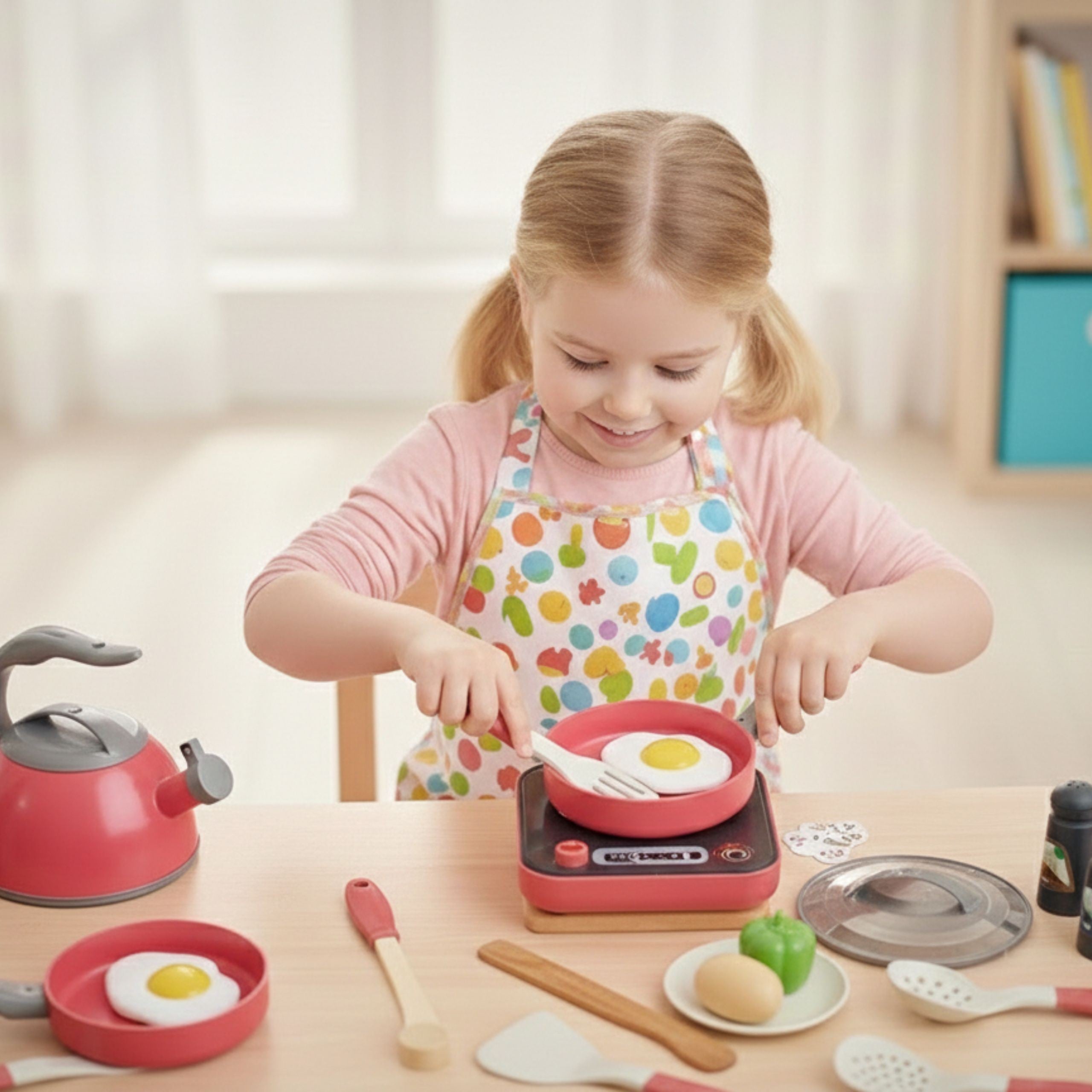 Woopie Little Chef's Set Induktionstöpfe Bratpfanne Wasserkocher Rosa 30-tlg.