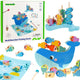 Tooky Toy Дървена мултифункционална игра Кит и риба 4 в 1