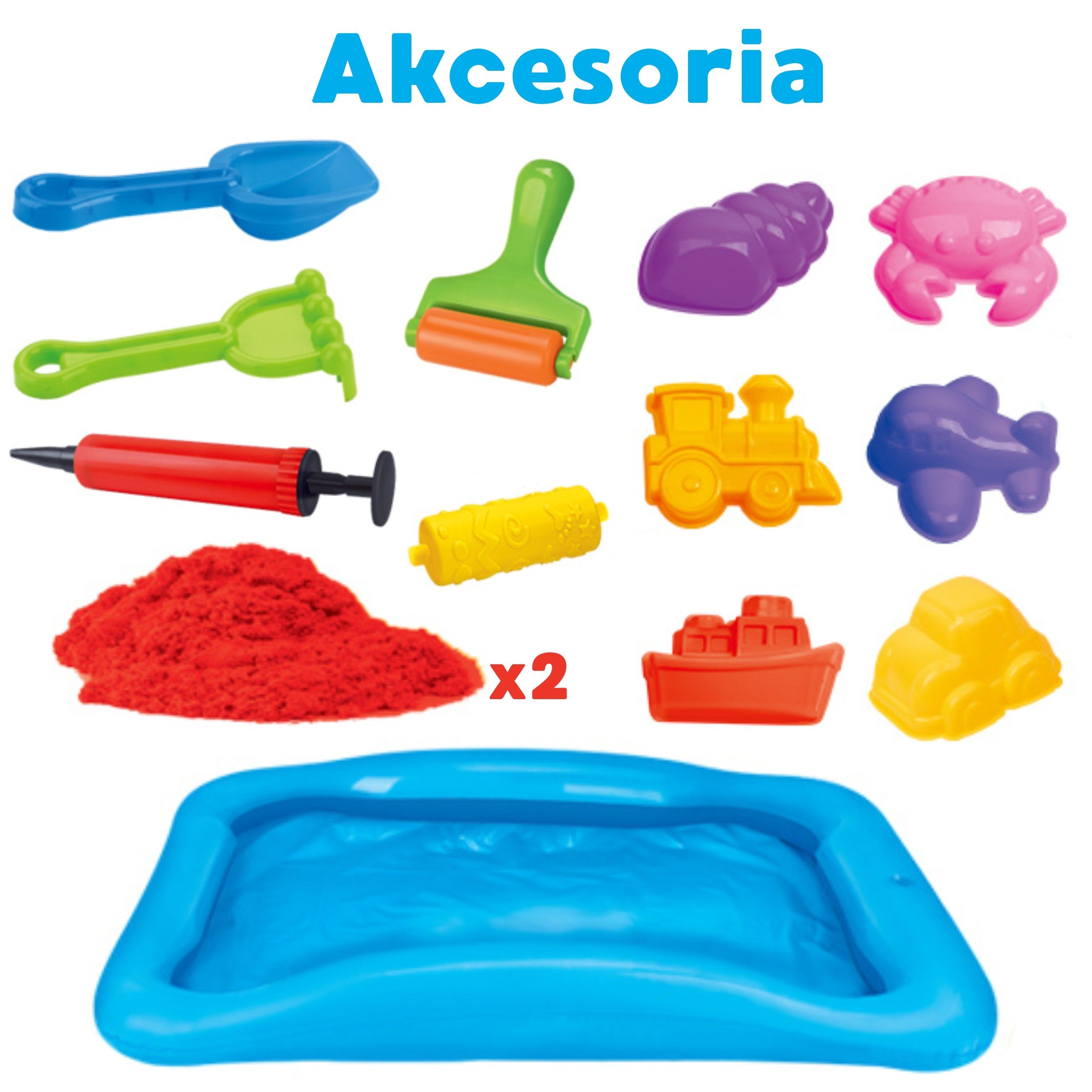 Woopie Kinetic Sand Magic Pool Set Moldes Acessórios 3+
