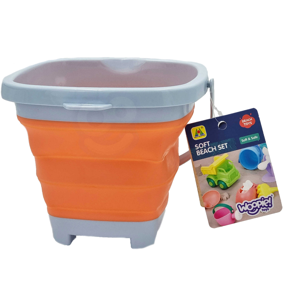 Woopie skladacie štvorcové vedierko oranžové
