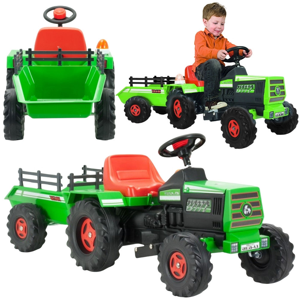 Injusa Basic 6v Battery Tractor + Trailer