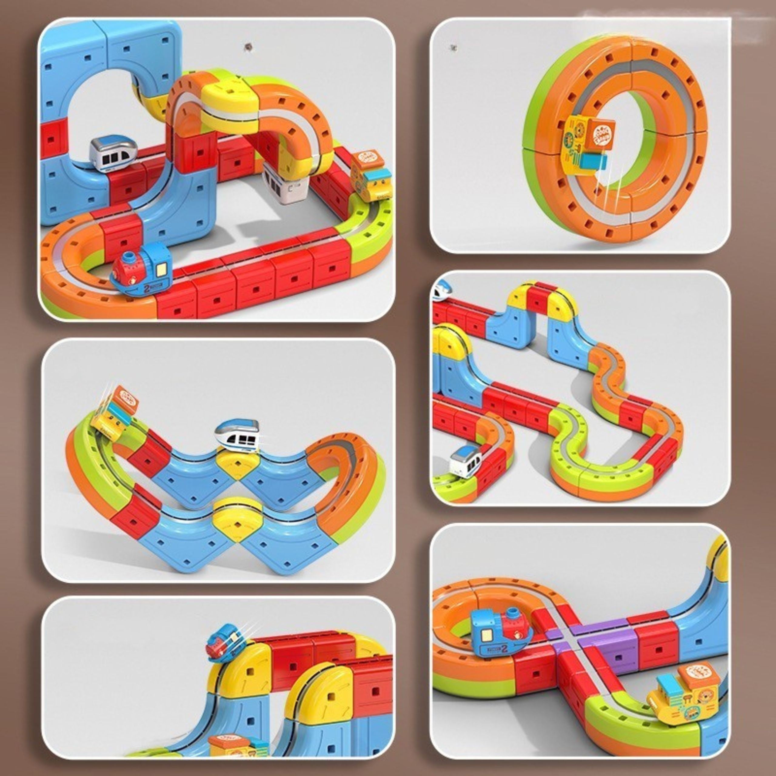 Woopie Magic Cube Train Construction Blocks Antigravitation Magnetic Track 32 st.