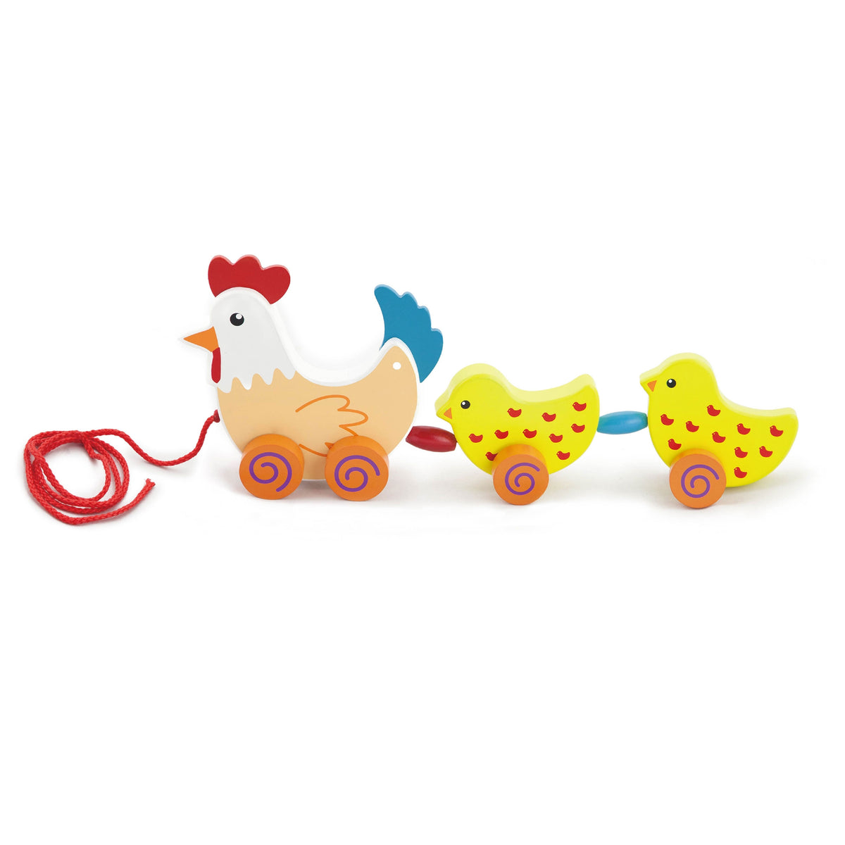 Viga Pulling Set Höna Med Kycklingar 36 Cm