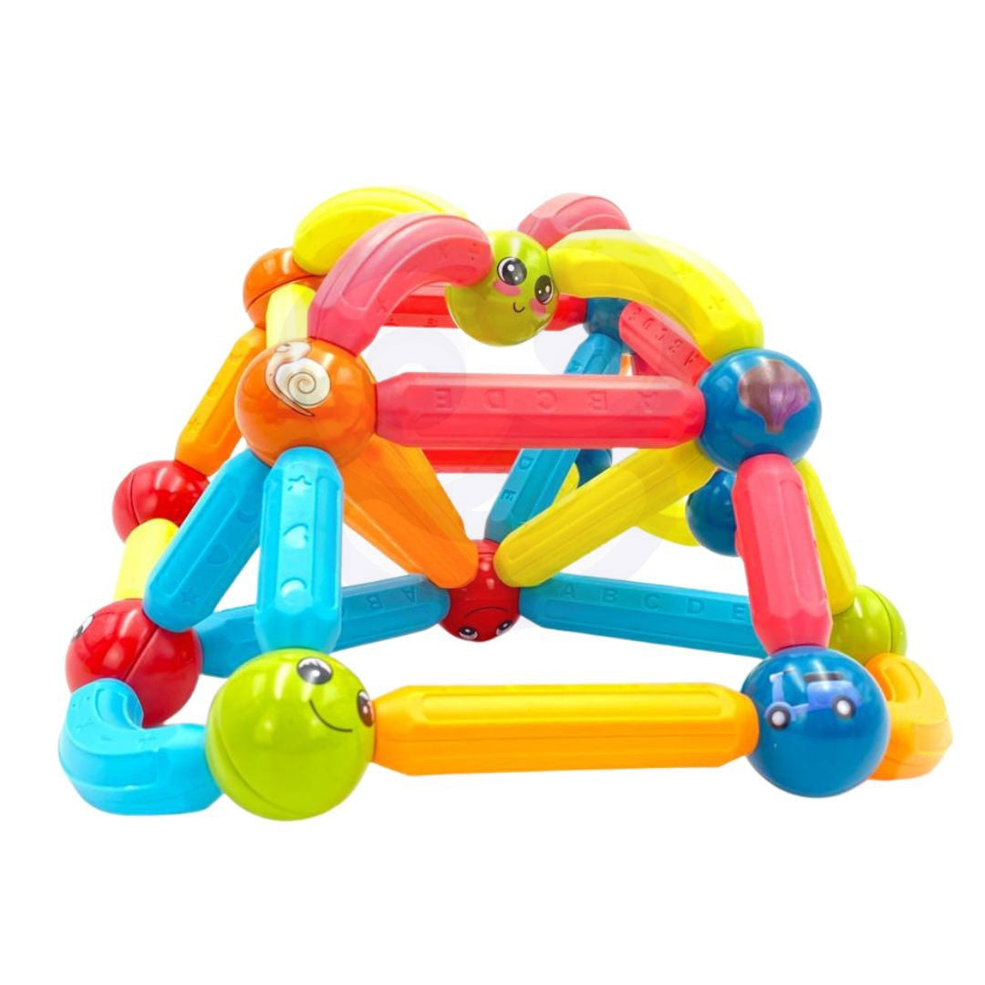 Blocs de construction éducatifs magnétiques Woopie 128 pièces.