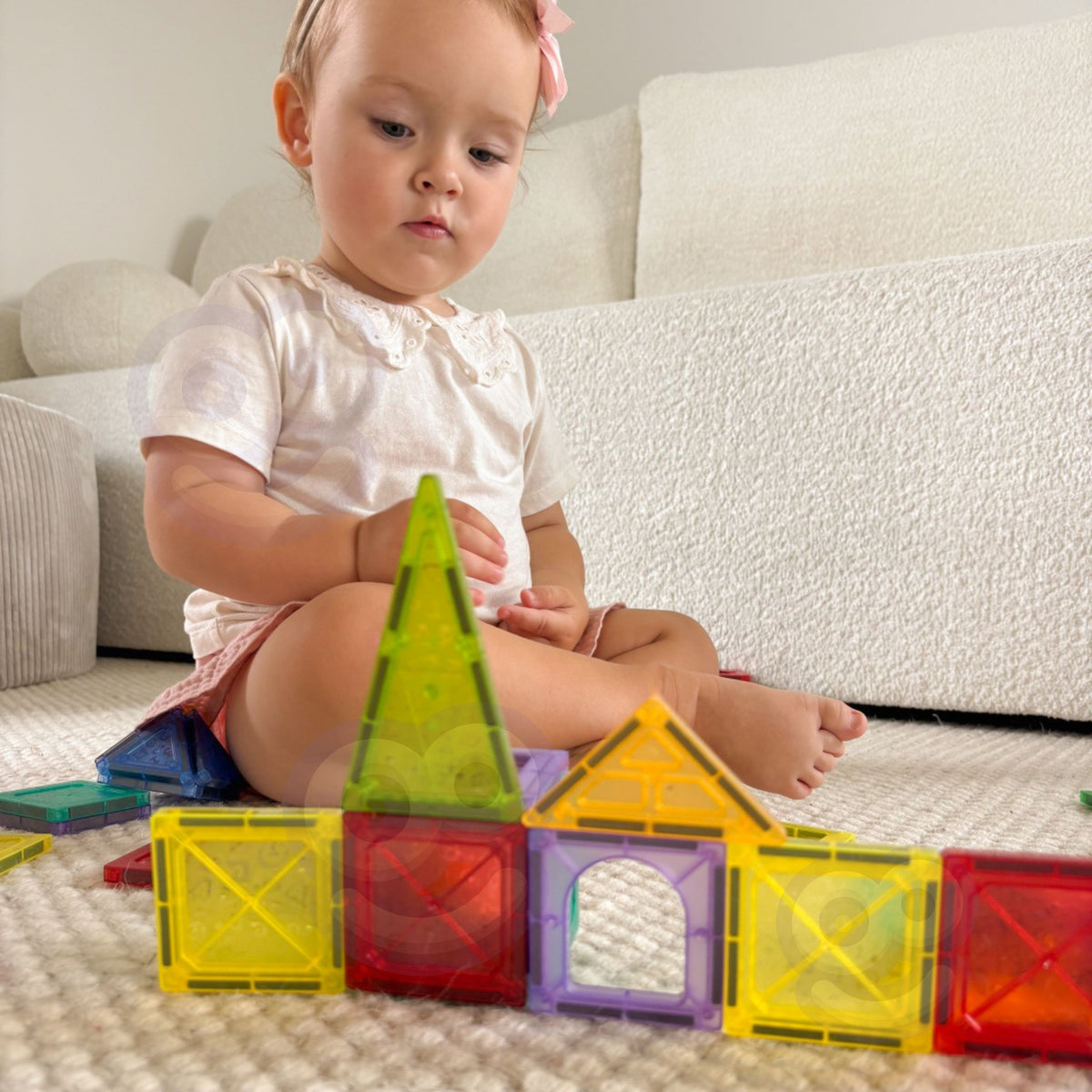 Woopie Blocchi di costruzione magnetici Set educativo 3D Veicoli del castello 110 pezzi.