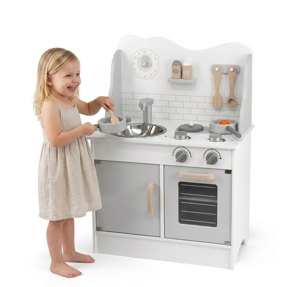 Cucina Viga Polarb in Legno Con Accessori Eco Grigio