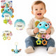 Woopie Baby Plush Elephant Brinquedo fofinho musical interativo com pingentes e mordedores