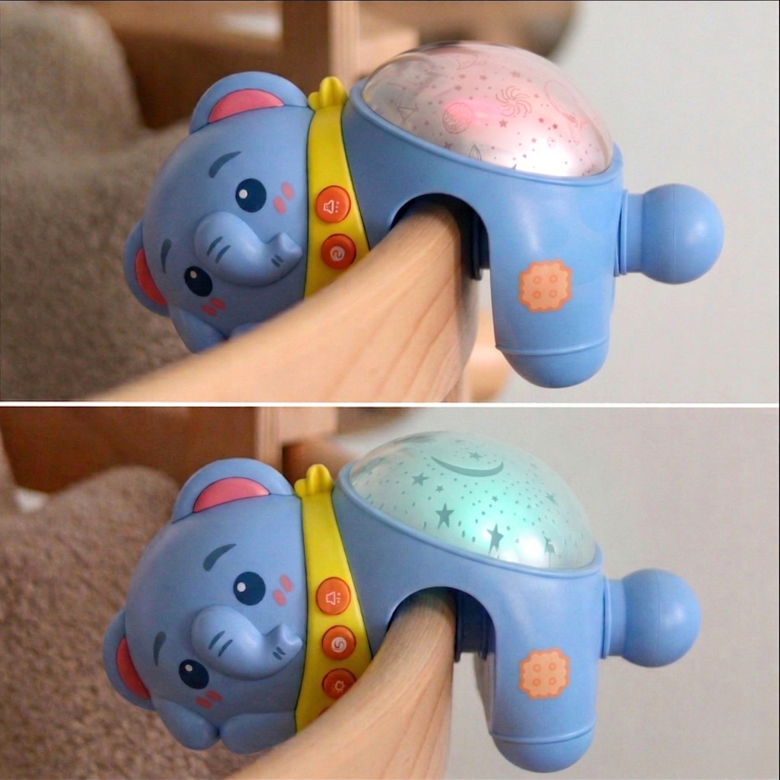 Woopie Baby Star Projector Elephant Night Light за деца