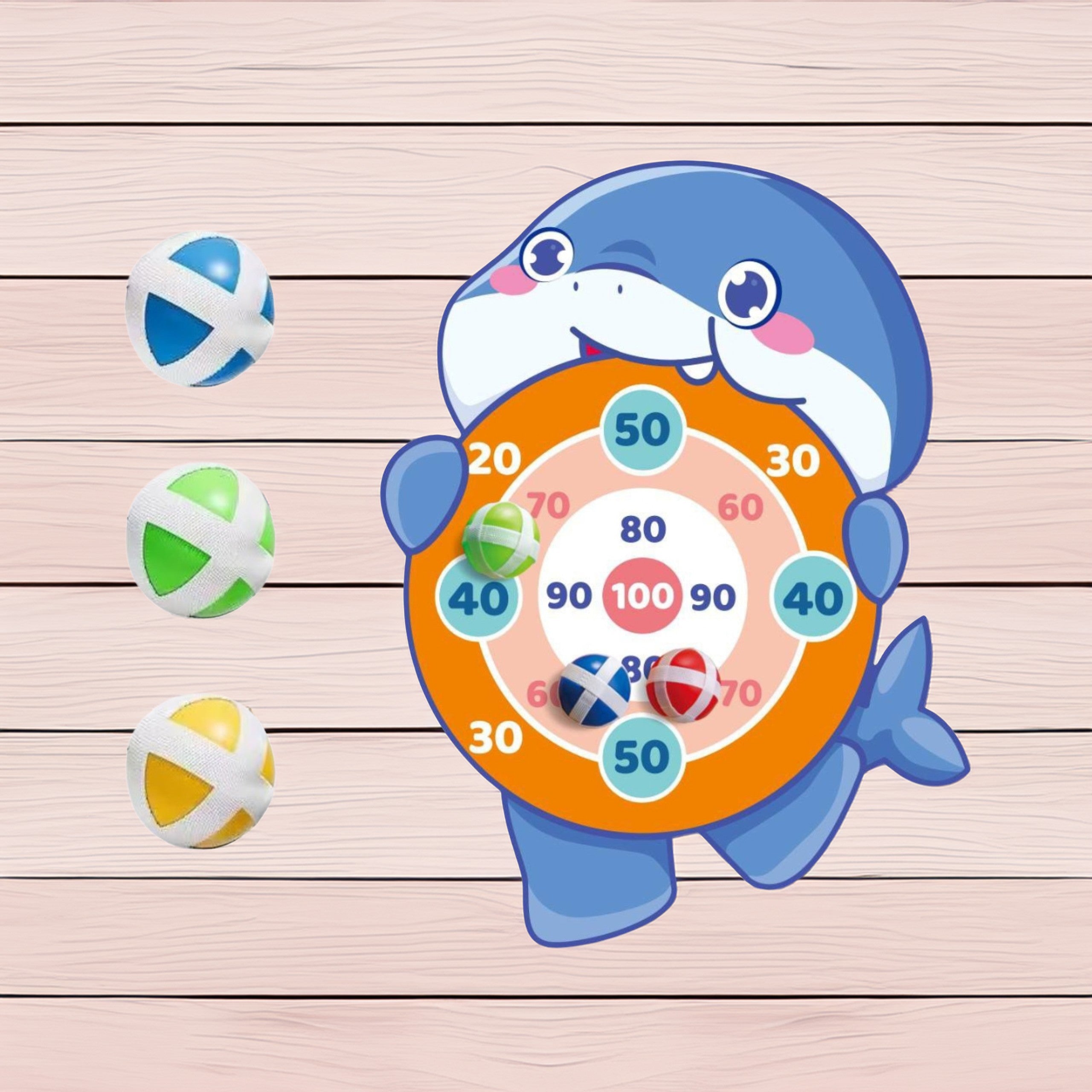 Juego arcade de tiburones con diana de velcro Woopie