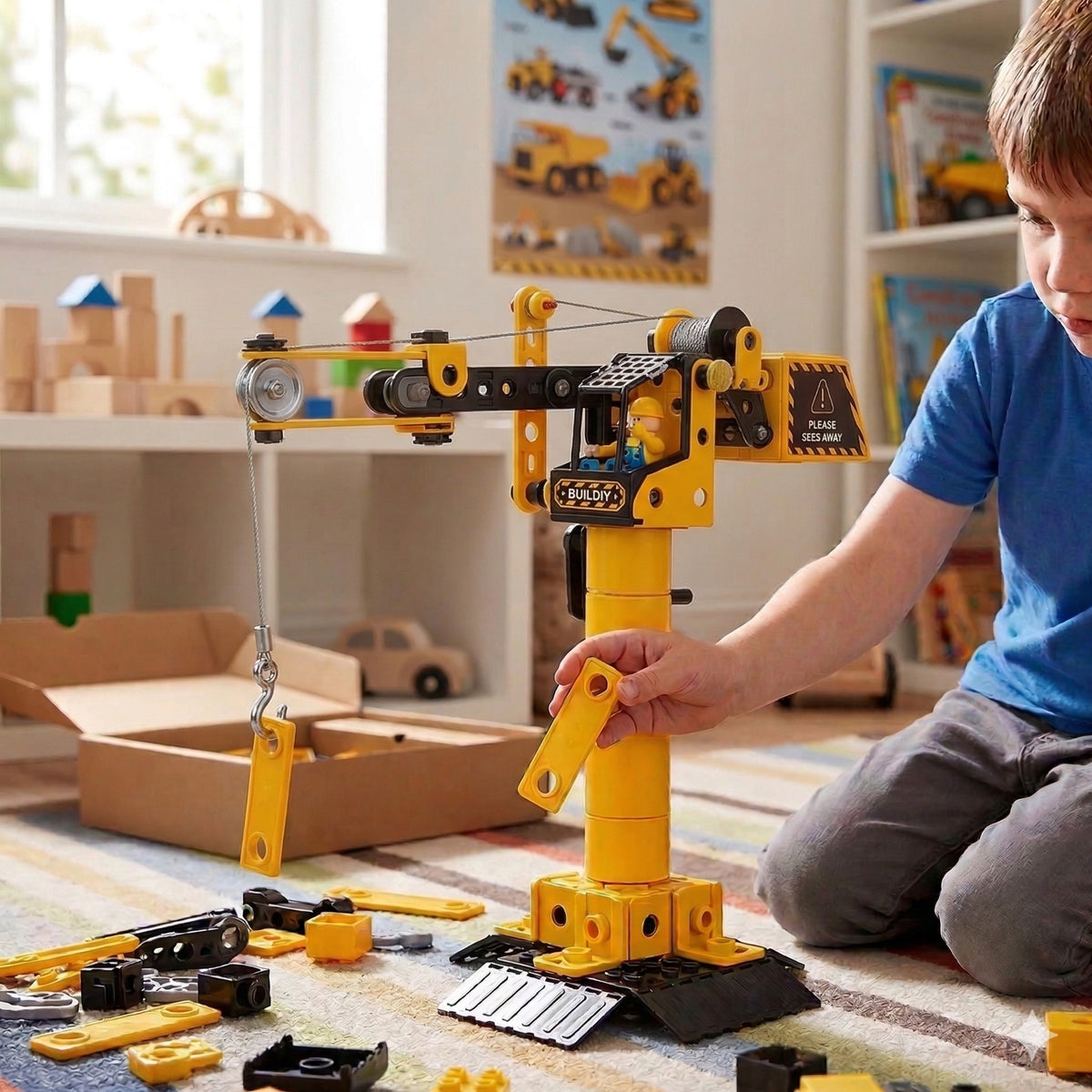 Woopie Construction Set Vehículos de construcción a vapor 6 en 1 223 piezas.