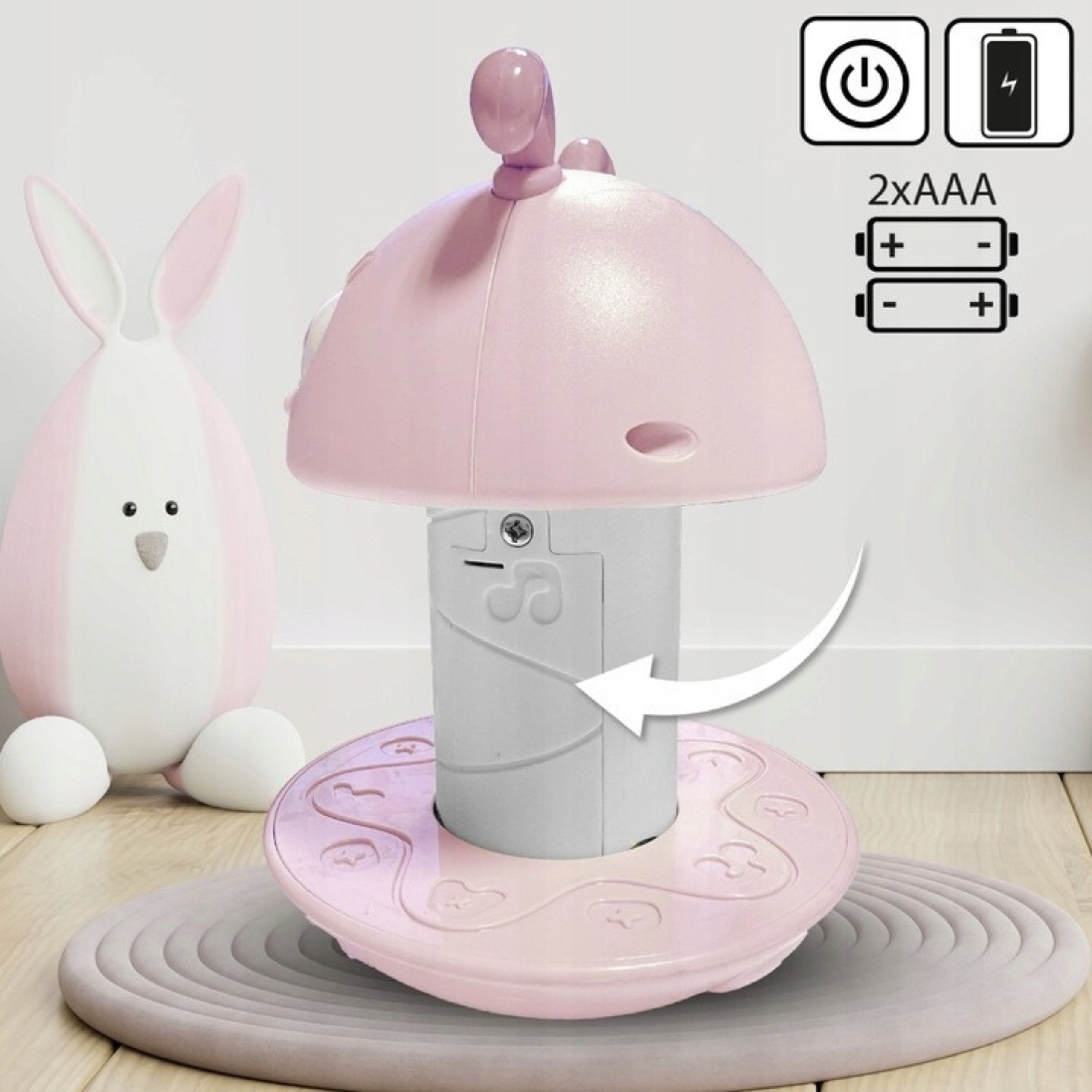 Woopie Baby Wanka Stand Up Sensory Toy 2 i 1 Rattle Teether Rosa