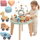Tooky Toy Drewniany stół do ćwiczeń Montessori Pętla silnikowa
