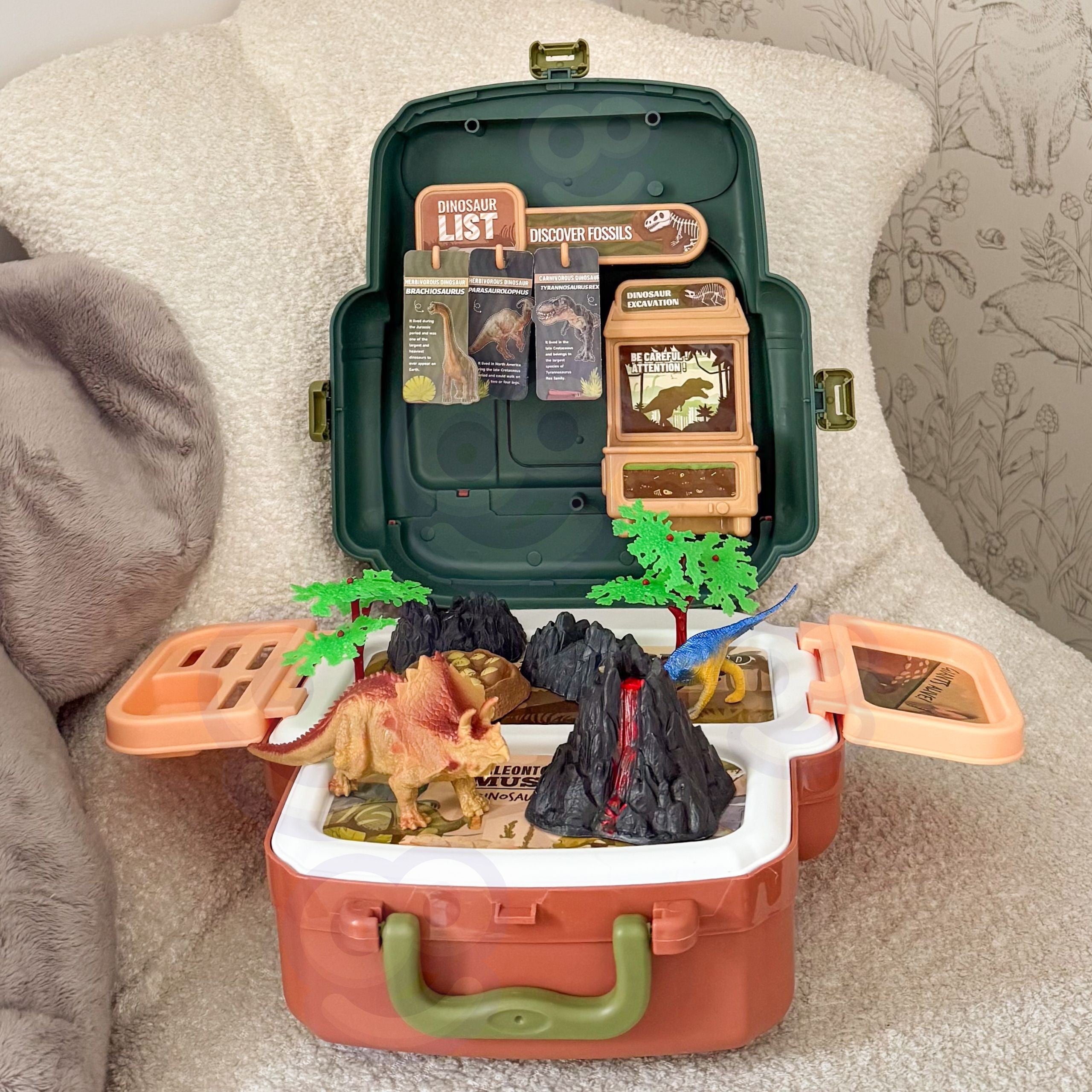 Valise Woopie Dinosaur World - Ensemble éducatif d'explorateur de dinosaures