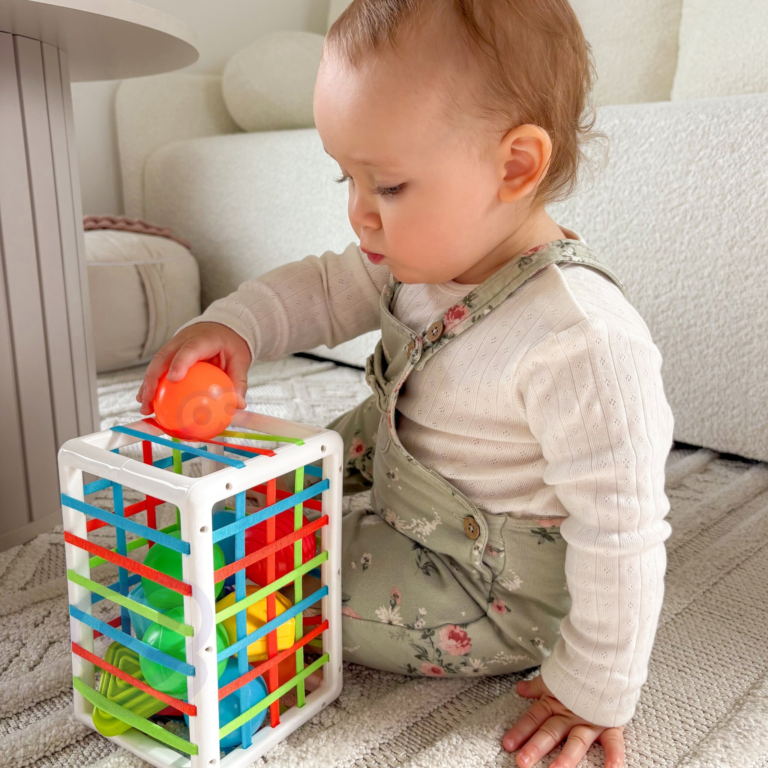 Woopie Baby Fleksibel Sensory Cube Sorter Til Børn Farverige Former 13 Stk.