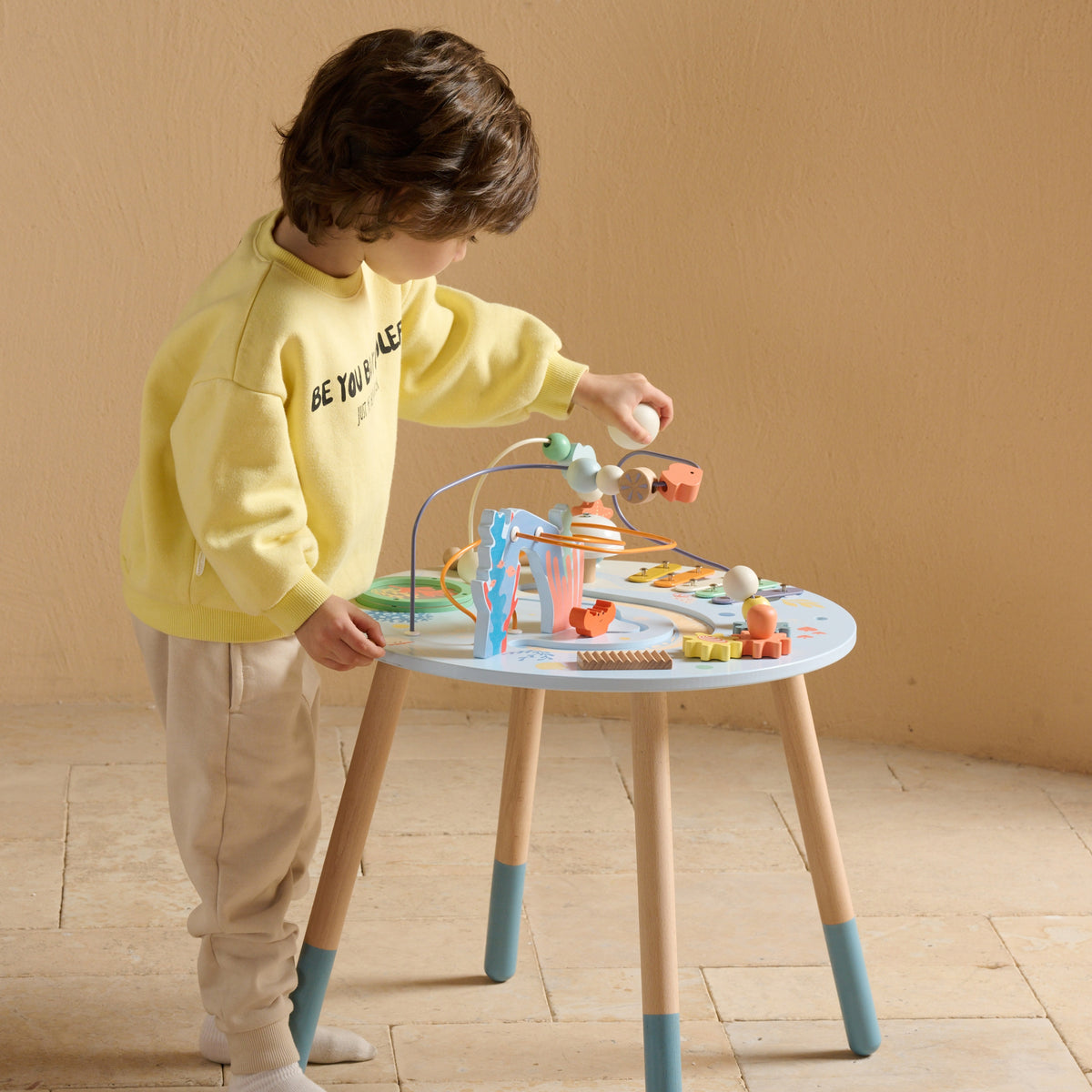 Mesa De Actividades De Madera Classic World Sea Life Musical Y Educativa