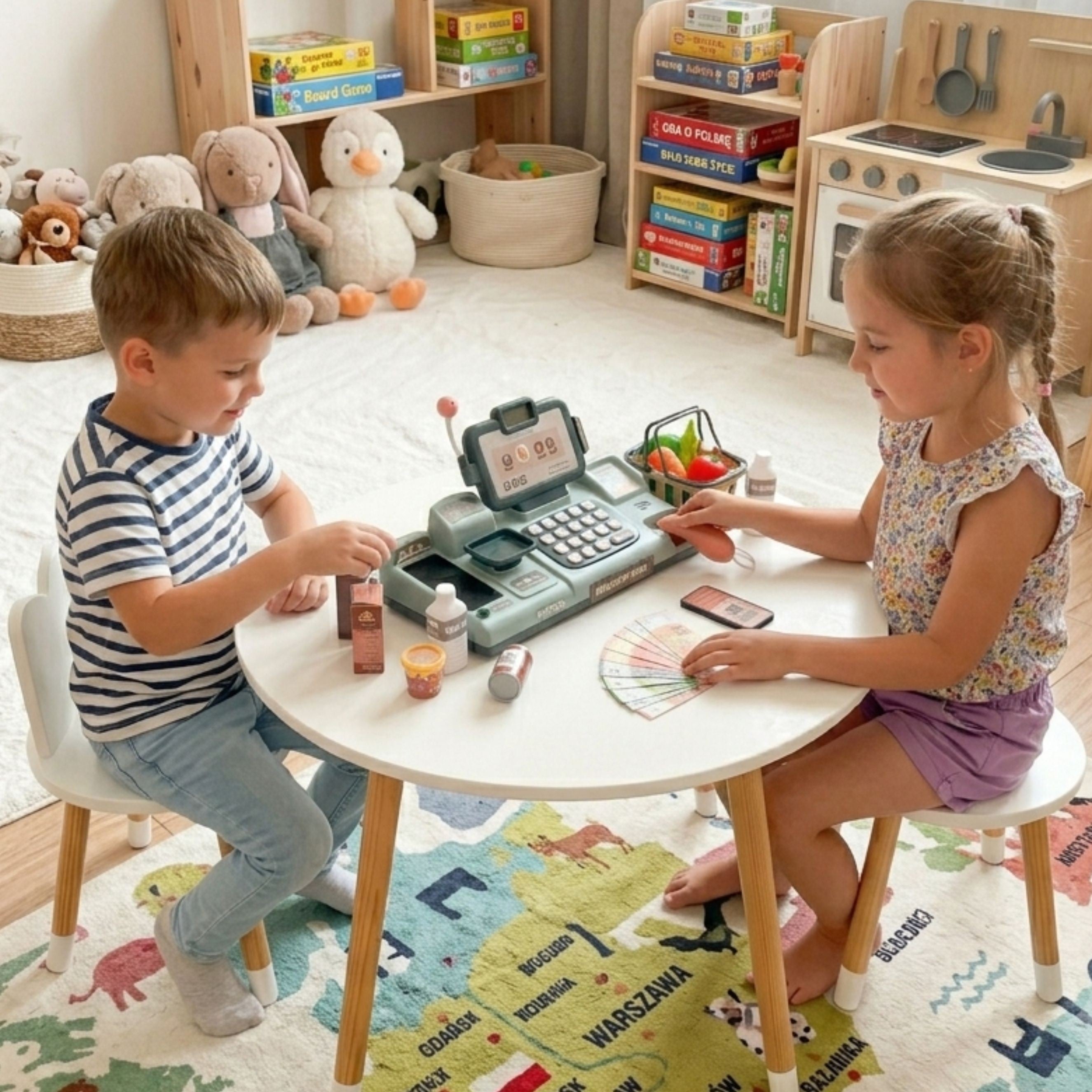 Woopie Kids' Cash Register Scanner Scale Microphone + 25 Accessories