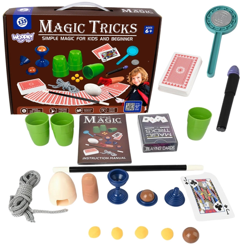 Woopie Little Magician's Set Cards Illusion 135 Tricks