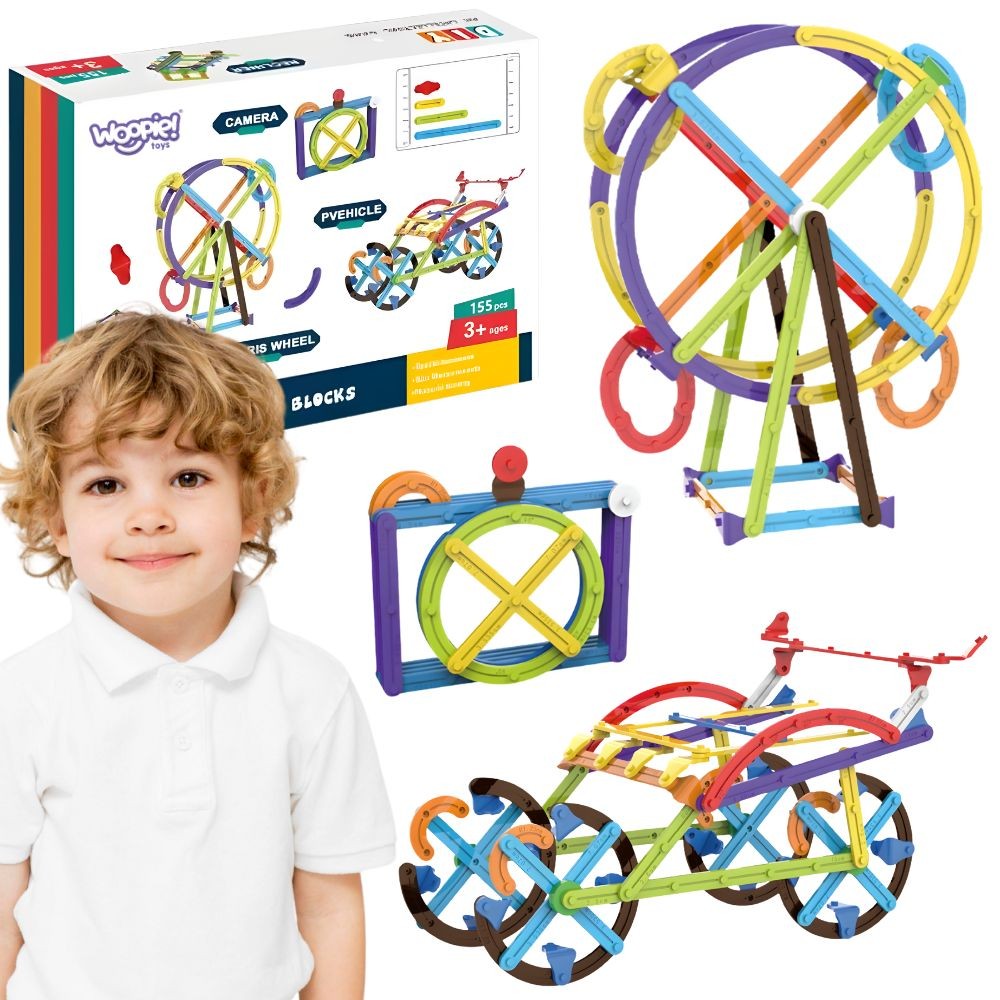 Woopie Building Blocks Mathematical 3d Educational 155 Pcs.