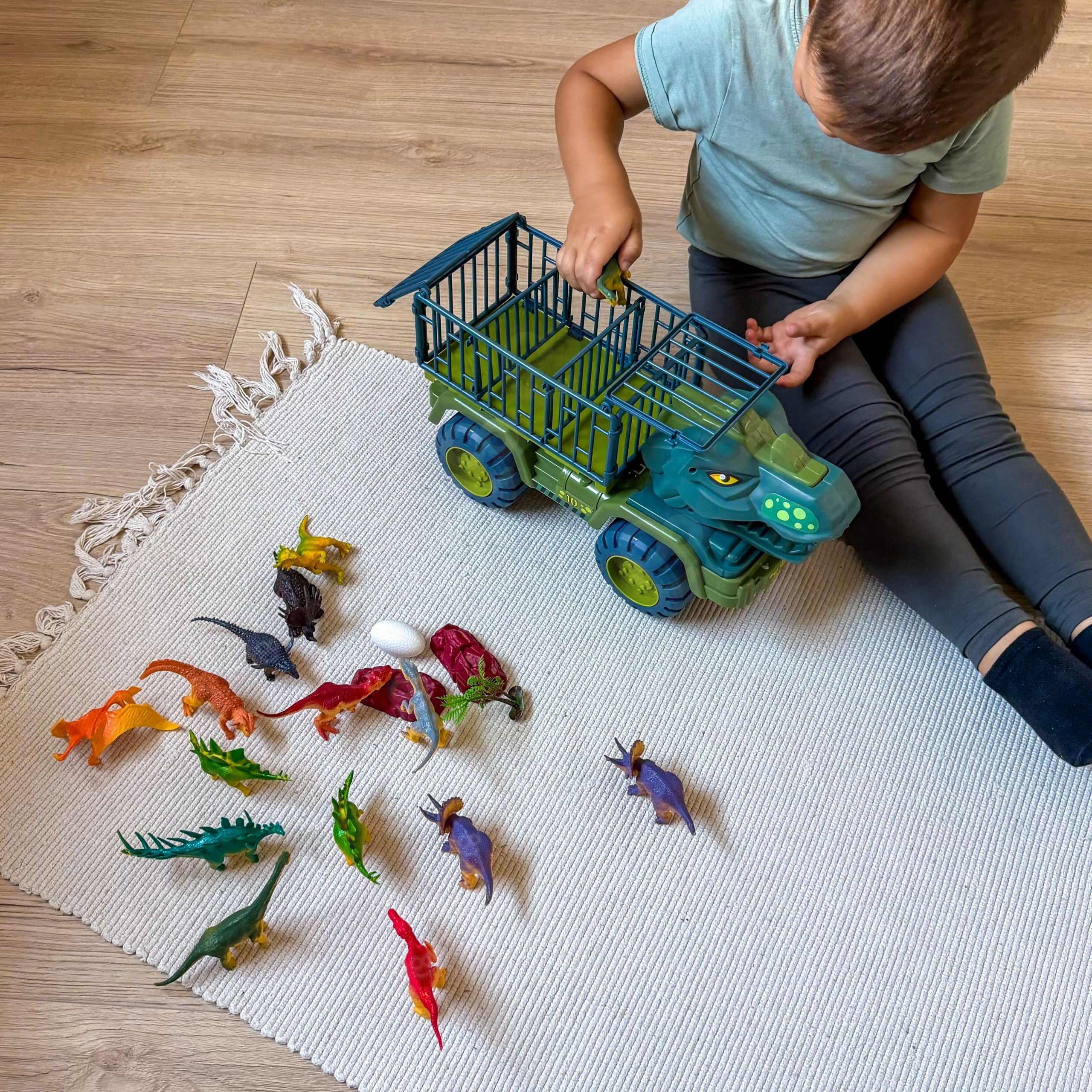 Woopie Dinosaur Truck Transporter figurák