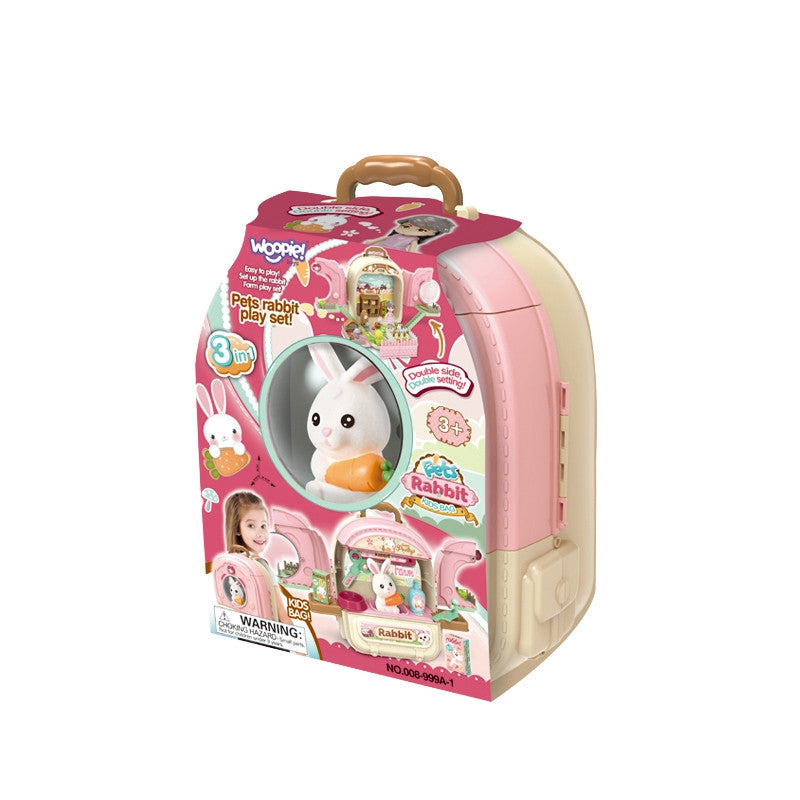 Woopie Coelho em uma mochila 3 em 1 Farm House Garden