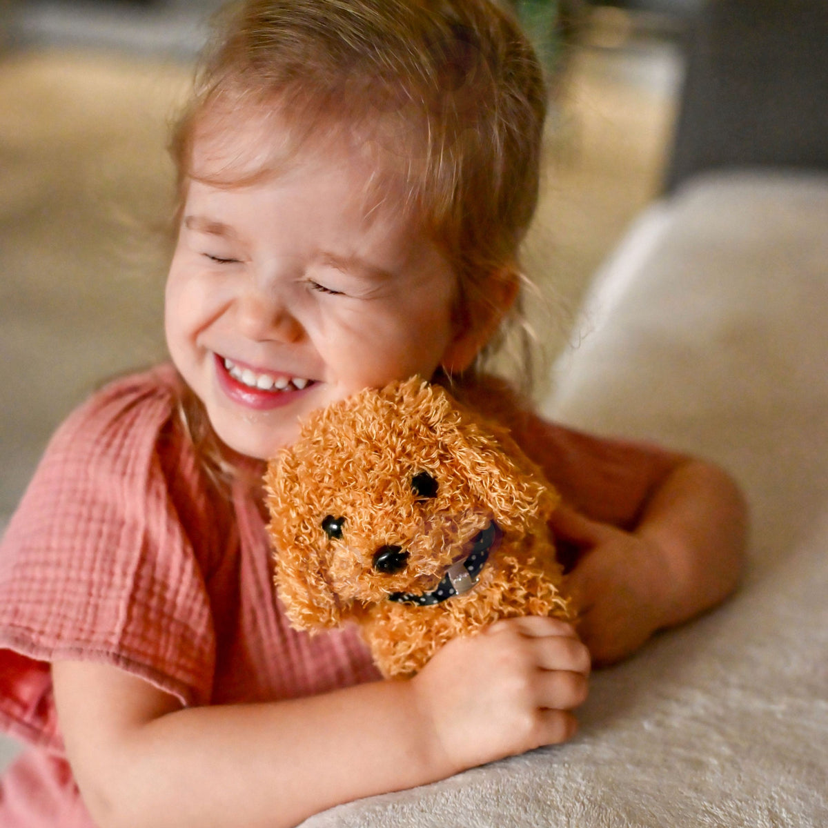 Woopie interaktív plüss kutya csontos uszkár huskyval