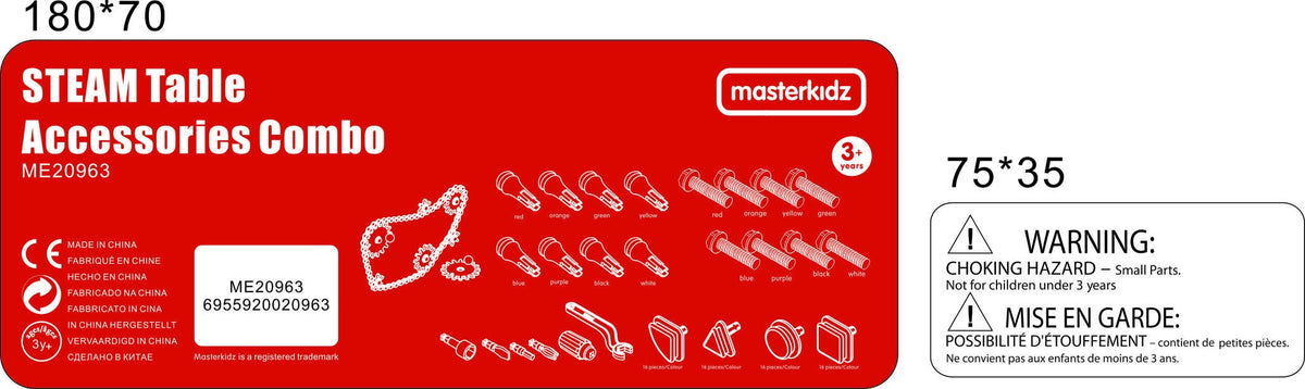 Masterkidz Tillbehörssats Mix Pins Skruvar Verktyg 352 St.