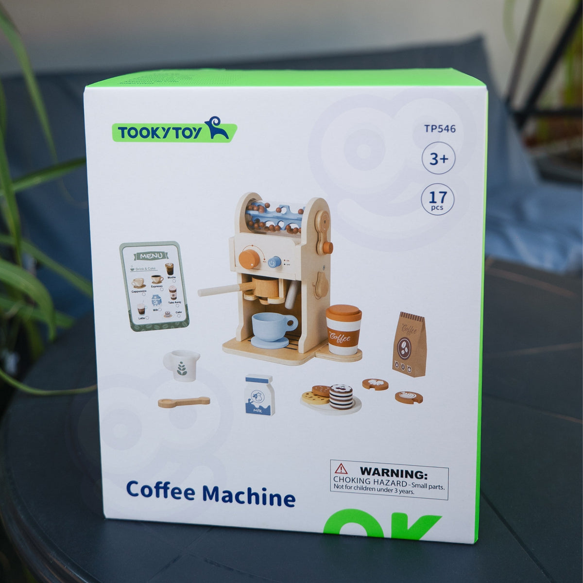 Tooky Toy fából készült kávéskészlet - Barista eszpresszógép