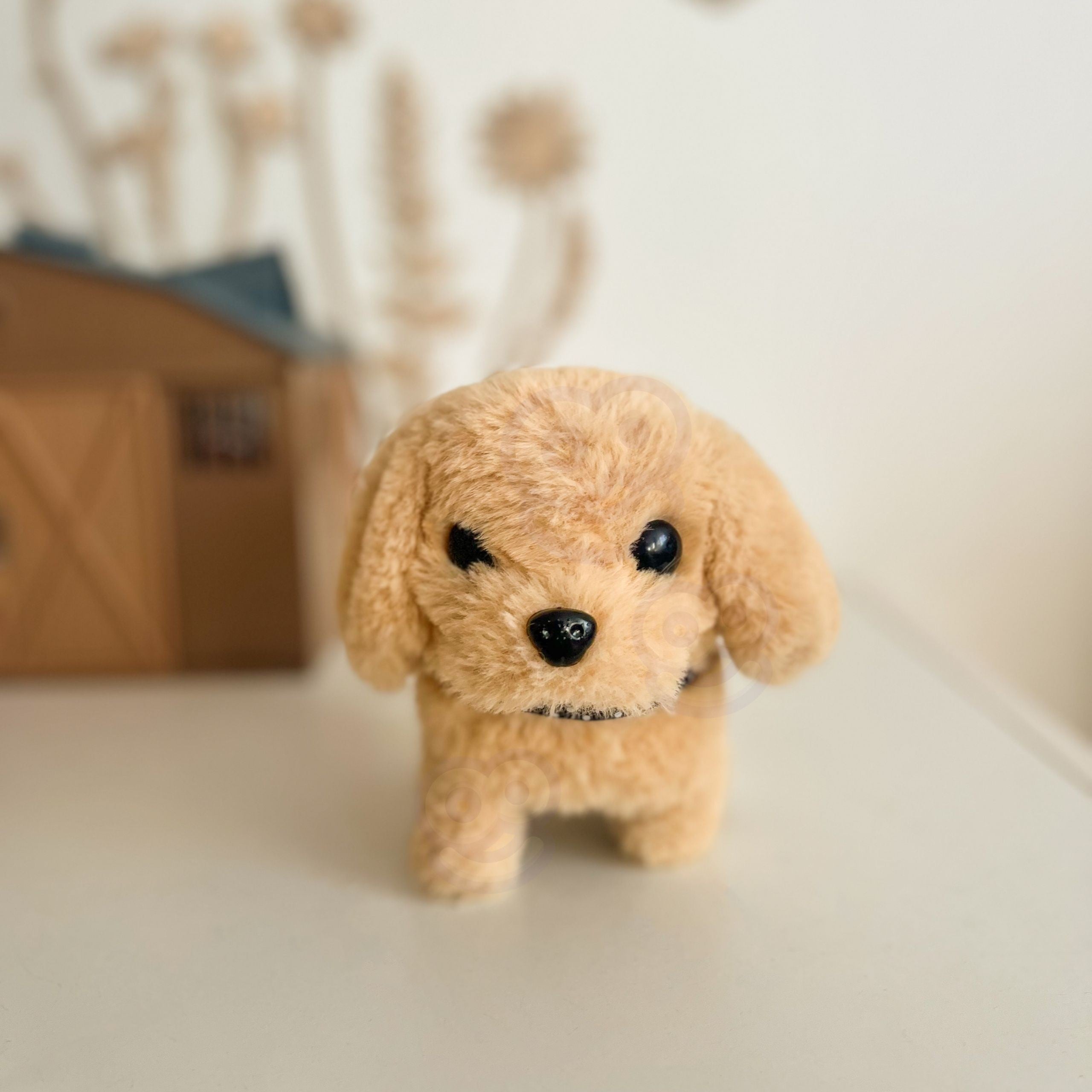 Woopie Interactive Plush Dog With Bone Bichon Golden Retriever