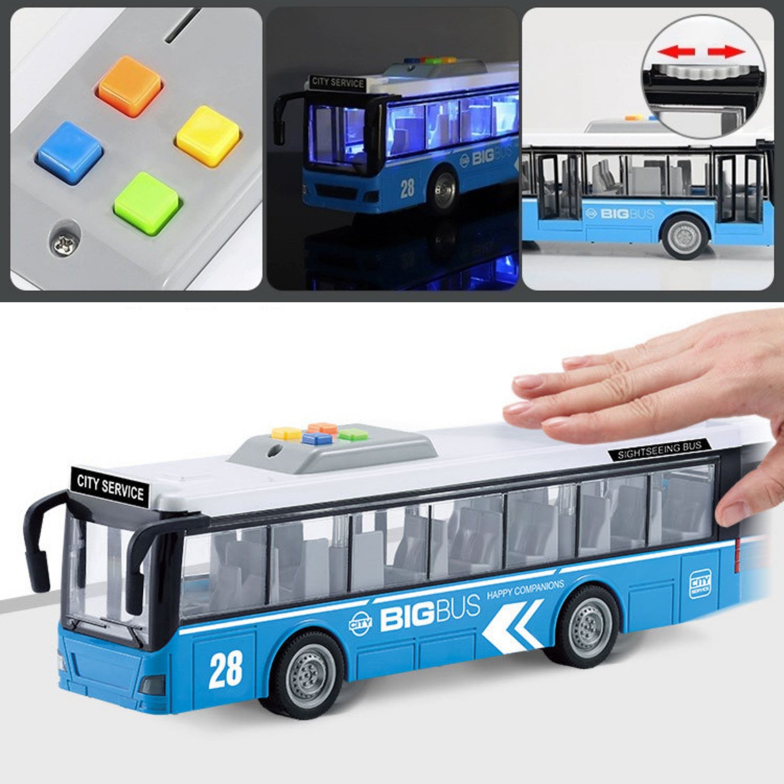 Woopie Interaktívny elektrický mestský autobus 1:16
