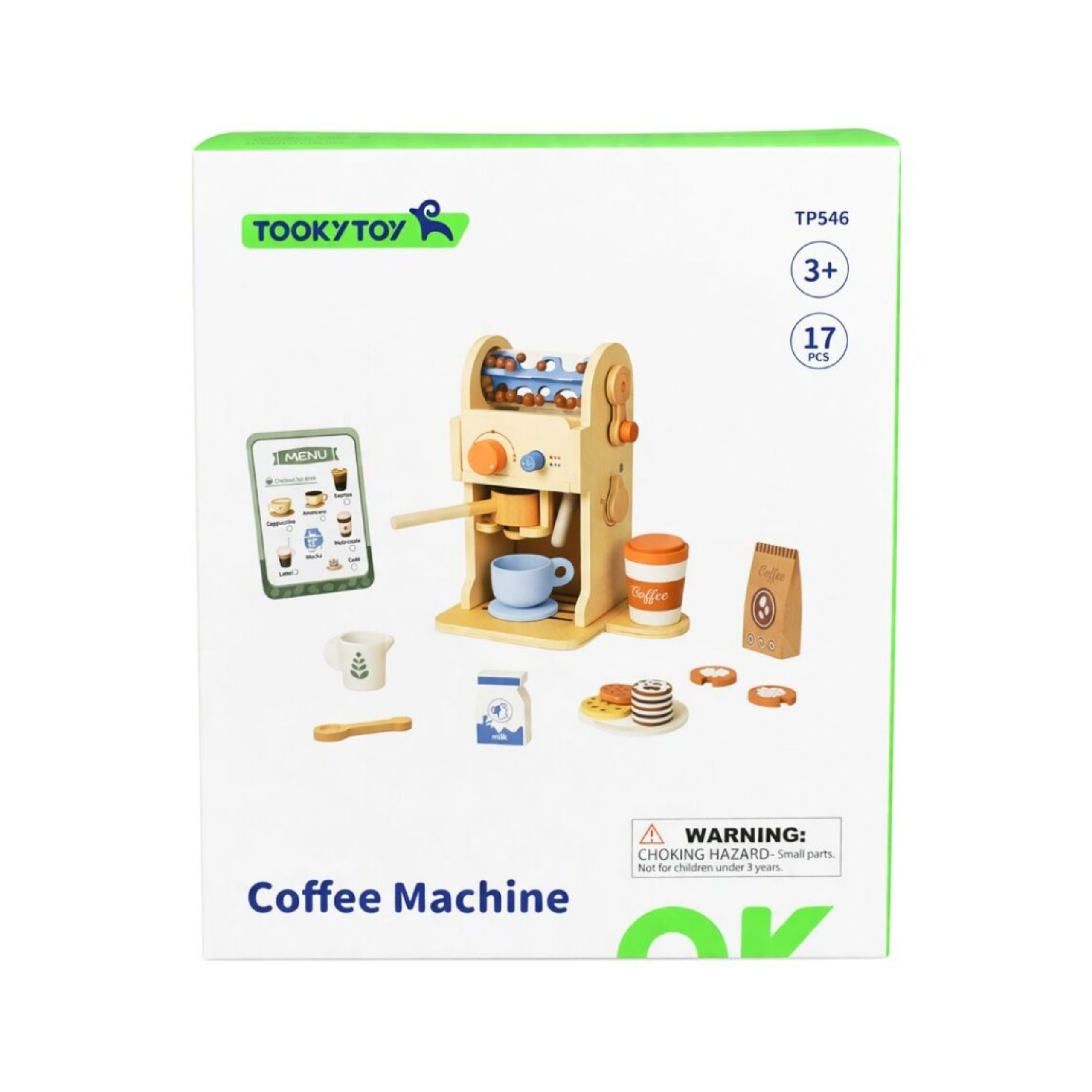 Tooky Toy Wooden Coffee Set - Barista Espresso Machine