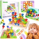 Tooky Toy Мултифункционална дъска Комплект цветни винтове Обучаващи се форми